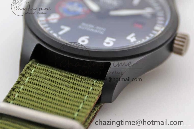 MIROTIME 0304 Packable Mark XVIII ‘TOPGUN SFTI’ Ceramic M+F Best Edition Black Dial on Green Nylon Strap 7048
